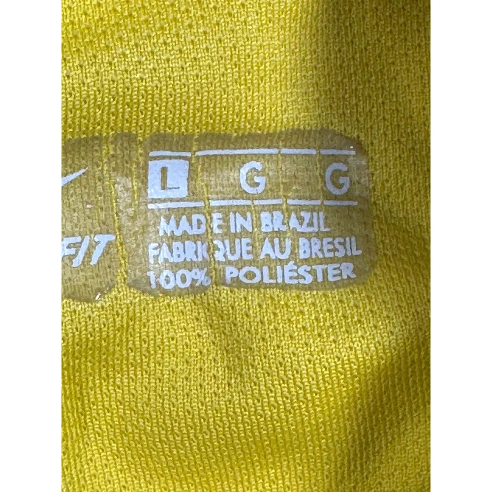 Nike Brazil National Team Soccer Jersey Kids Large Yellow Green CBF Dri-FIT